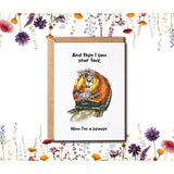 Beaver Greeting Funny Card - I Am A Beaver - Birthday & Valentine'S Day Pun Card - 5X7 Inches