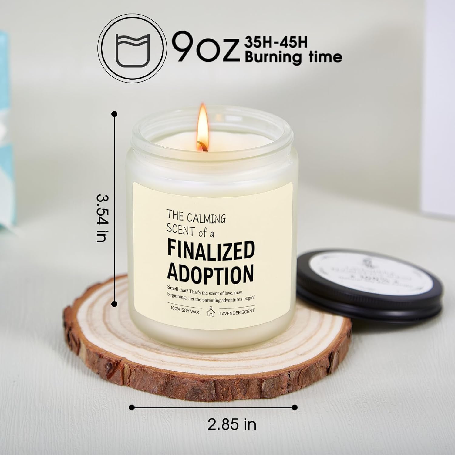 Adoption Gifts For Girls, Boys, Adoptive Parents, New Family Beginnings Gift For Newly Adopted Mom Adoptive Dad, Adoption Day Gifts For Family, Lavender Scented Candle With Gift Box
