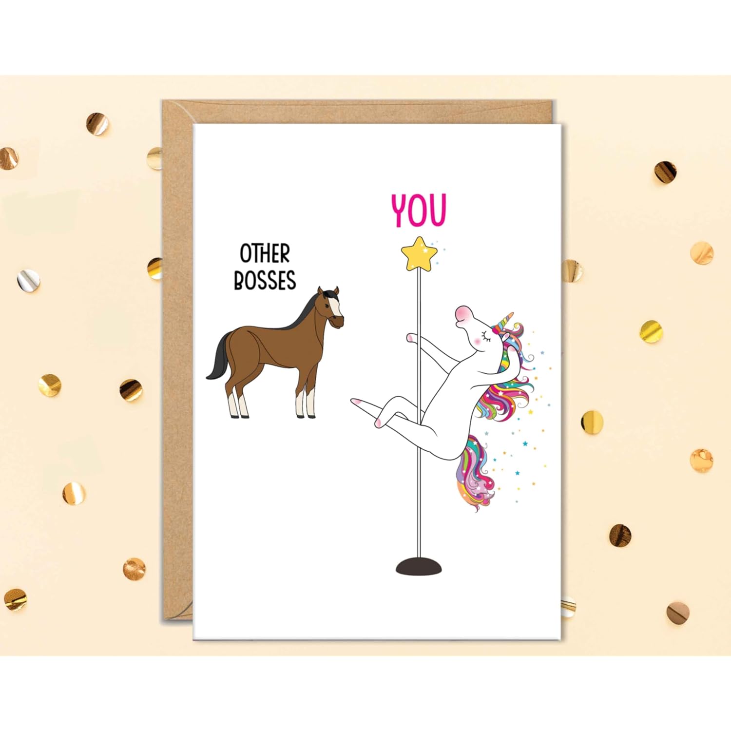 Birthday Card For Boss, Funny Card For Manager, Birthday Gifts For Boss, Gifts From Employee, Supervisor Gift, (Unicorn Dancing)