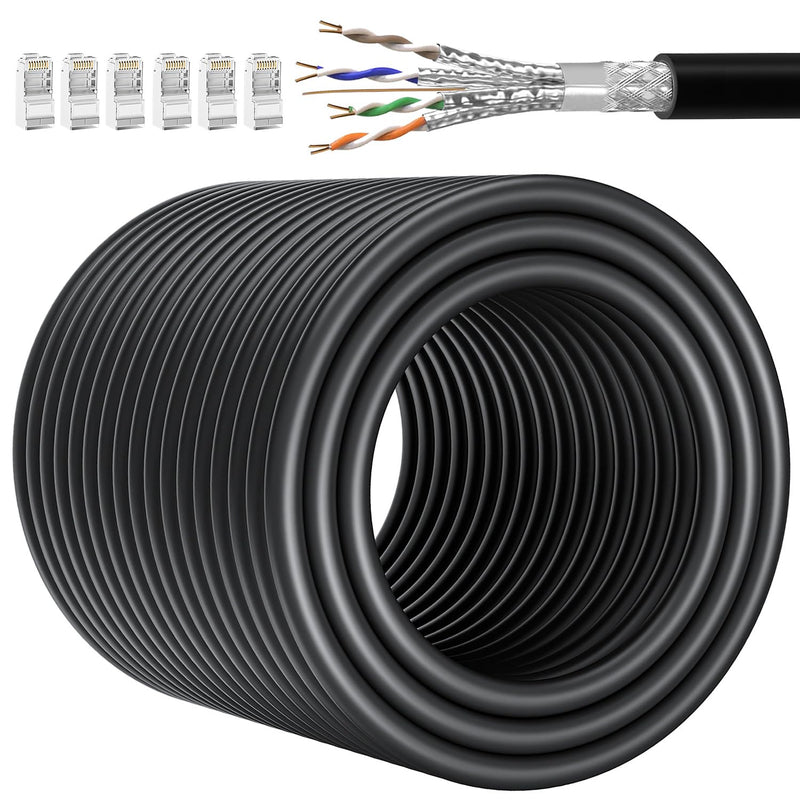 Cat 7 Ethernet Cable 200Ft Outdoor, Heavy Duty High Speed Ethernet Cable Shiel