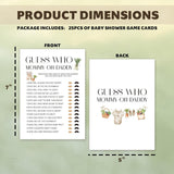 Locally Grown Baby Shower Games - Guess Who Mommy Or Daddy Card Set | Farmers Market Theme Ice Breaker Activities For Parents-To-Be (5" X 7" 25Pcs) A07