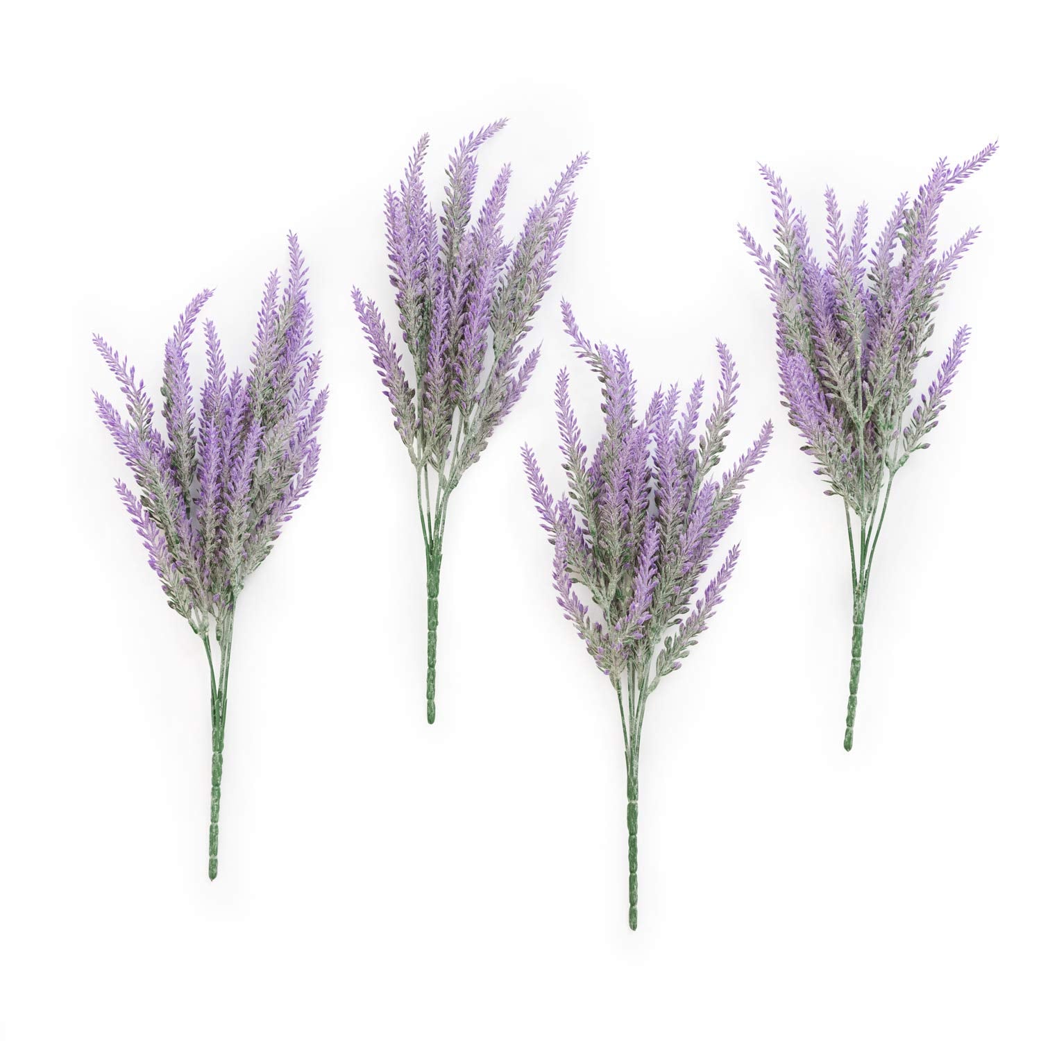 Artificial Purple Lavender, 4 Bushes Fake Lilac Flower For Wedding Bouquet Diy Table Centerpieces And Floral Arrangement Decoration