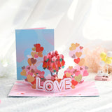 Valentines Pop-Up Love Tree Card, 3D Pop-Up Greeting Cards, For Valentine'S Day, Mothers Day, Fathers Day, Birthday, Anniversary, Graduation, Wedding, Size 7.87’‘ X 5.9’‘