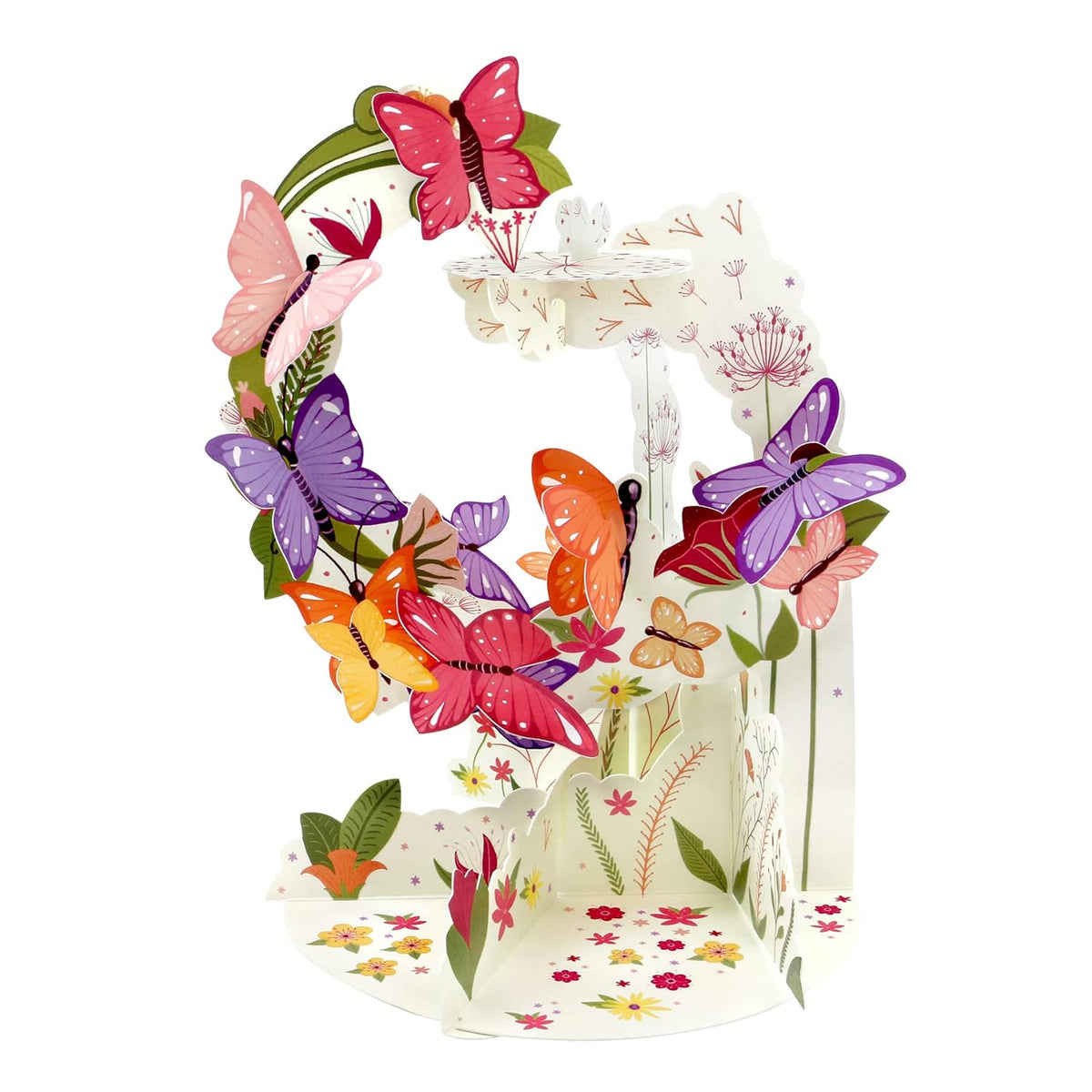 SANTORO Pendulum, 3D Pop Up Greeting Card - Butterflies - For Her, Mom, Daughter, Wife, Mothers Day, Anniversary, Spiritual Insect Card, New Beginnings, Elegant Sympathy Card, Milestone Celebration