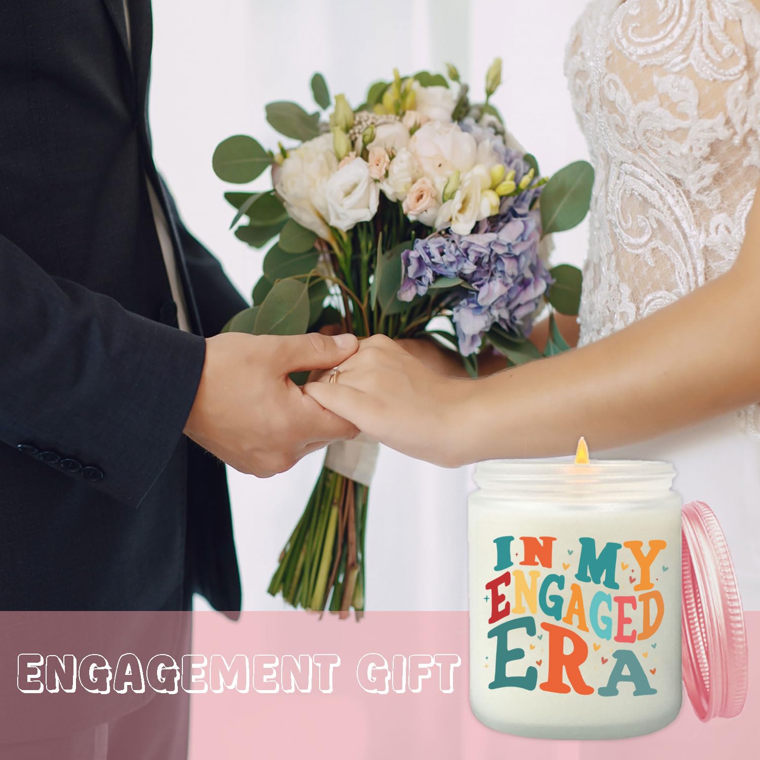 Engagement Gifts For Her - In My Engaged Era - Soy Scented Candle - Unique Bridal Shower Bachelorette Gifts For Bride Future Mrs
