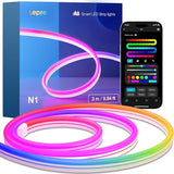 N1 AI Smart RGB Rope Lights 9.84FT Wi Fi Bluetooth LED Strip Lights with Music Sync Voice Control App