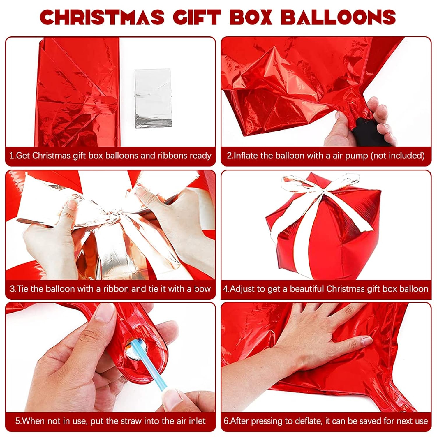 Christmas Balloon Garland Arch Kit,Xmas Holiday Balloons Red Green White Gold Confetti Balloons With Candy Cane Box Foil Balloon For Christmas Party Birthday Xmas Party Decorations