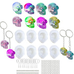 Skull Resin Mold Silicone Molds For Epoxy Resin Casting 8Pcs Mini 3D Skull Candle Mold Halloween Key Ring Accessory