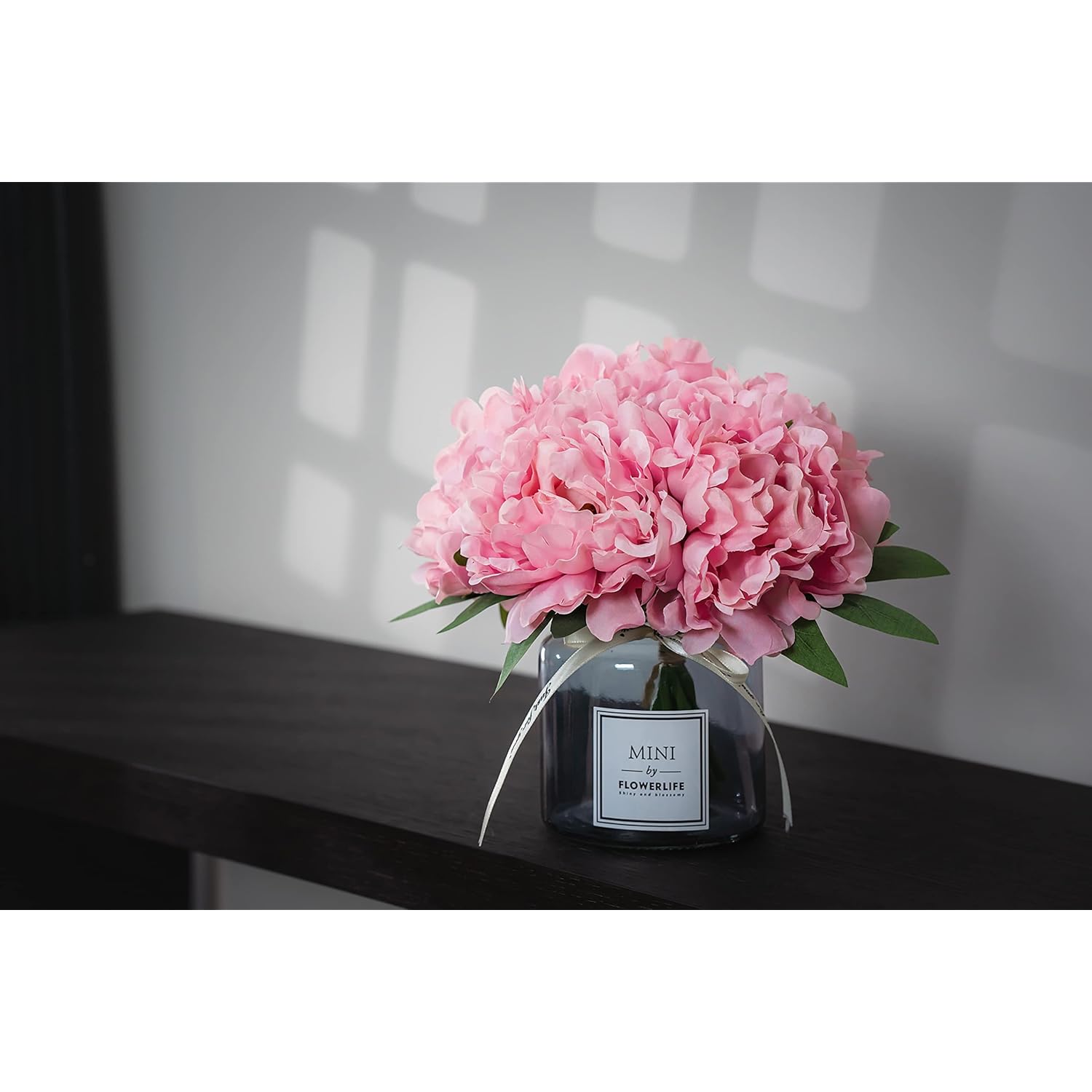 Artificial Flower And Glass Bottle Set, Isn Style, Suitable For Living Room, Dining Table, Office, Wedding, Hotel Banquet And Family Decoration. (Pink Purple)