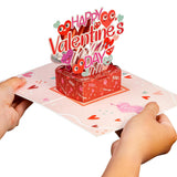 Happy Valentines Day Card, 3D Handcrafted Pop Up Valentine'S Cards - 100% Recycled And Eco-Friendly, 5" X 7" Cover - Includes Envelope And Note Tag, Frndly