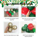 Christmas Balloon Garlands Arch Kit 161Pcs With Red Green White Gold Balloons Candy Cane Swirl Gingerbread Balloon Santa Claus Foil Balloons For Merry Xmas Friendsmas Party Decorations Party Supplies