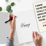 Funny Encouragement Cards For Women Men, Sweet Thinking Of You Card For Him Her, Get Well Soon Card, Positive Card, You’Re Totally Fine I’M Here For You Card
