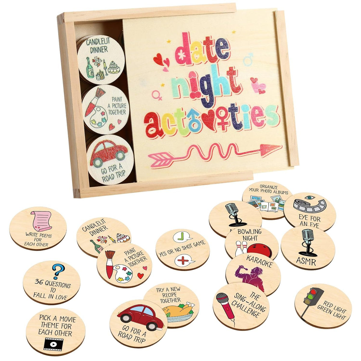 100 Pcs Couples Date Night Activities Game Date Night Box For Couples For Married Wedding Gift(Stylish)