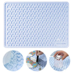 Premium Resin Collector Mat, 20" X 14"Large Easy Clean Silicone Mat For Crafts, Epoxy Resin,Placemat(Blue)