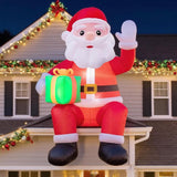 26Ft Inflatable Santa Claus Outdoor Christmas Decoration, Blow Up Santa With Led Lights Built-In Fan For Yard, Lawn, Hol