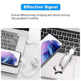 2 Pack 3 in 1 Retractable Charging Cable USB C Lightning Micro USB Fast Charger Cord