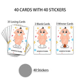Baby Shower Scratch Off Game Cards, Cute Lottery Tickets, Door Prizes For Boy Girl, Neutral Gender Reveal Party Games Ideas, Baby Shower Activities & Decorations (40 Pack)-01