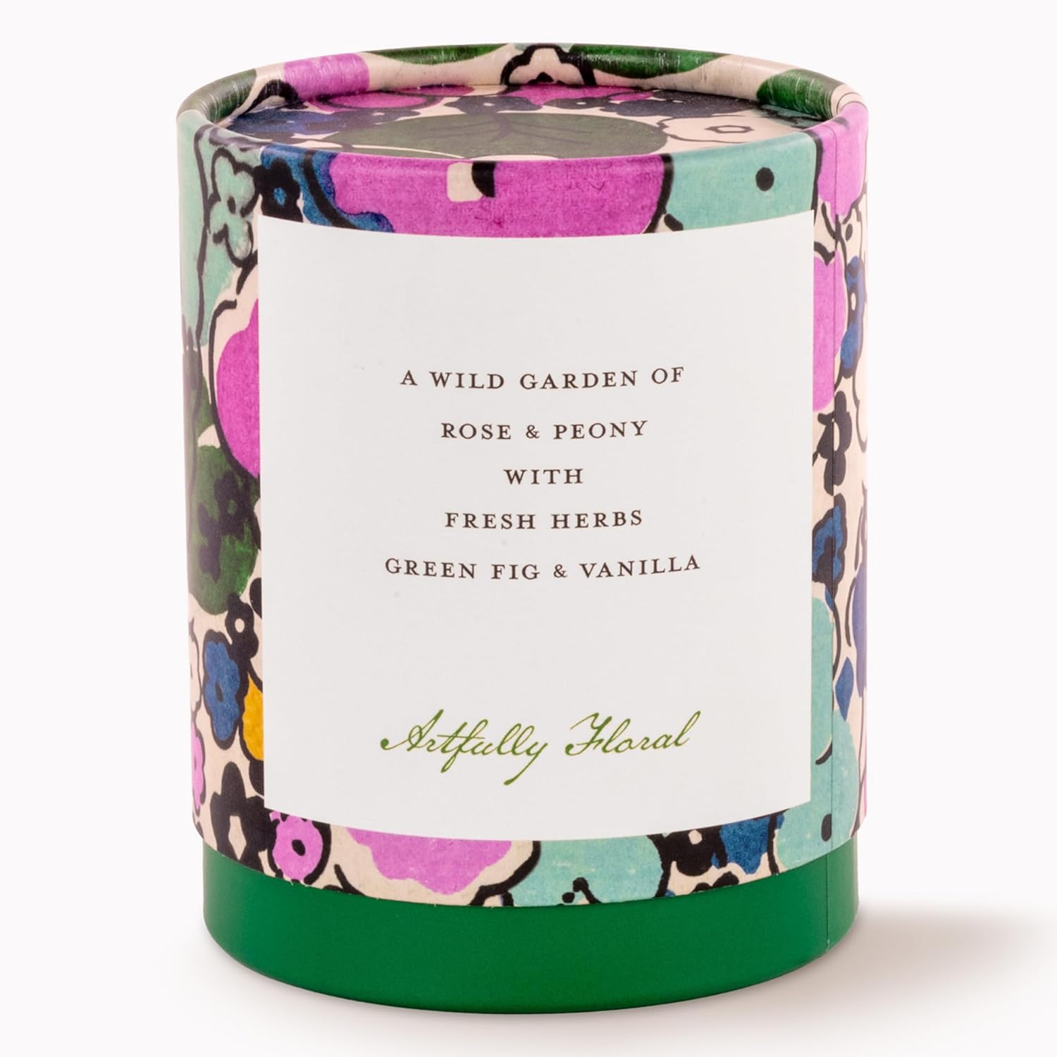 Vintage Inspired 9 Ounce Soy Wax Blend Candle, Glass Candle With Gift Box And Fragrance Notes Of Rose, Vanilla, Peony, And Green Fig, Florale