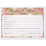 Bridal Shower Games 50 Guests - 5 Floral Cards, 5 X 7 In - Bridal Shower Games For Bachelorette Party & Wedding Shower Activities & Engagement Party Fun
