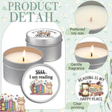 8 Pcs Book Lover Candles Club Gifts 4 Oz Scented Candle Reading Time Natural Soy Wax Candles For Book Lovers Librarian Bookish Club Gifts (Stylish Style)