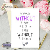 Humor Greeting Gift Card For Her-Funny Greeting Cards For Women With Kraft Envelope