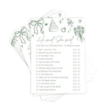 30 Pcs Bridal Shower Games, He Said She Said Wedding Shower Game For Newlyweds, Engagement Bachelorette Party Games For Bride Broom, Minimalism Green Theme-A08