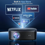 4K Projector, WiFi, Bluetooth, Netflix/Prime Built-in, 100K+ Apps, Outdoor Use