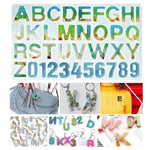 Reversed Silicone Number Alphabet Resin Molds,Letter Molds For Resin Casting,Letter Jewelry Making Diy Craft Casting For Keychains And Pendants