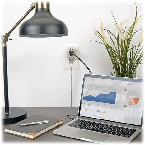 SpikeCube Single Outlet Surge Protector Power Strip with Diagnostic LED and Portable Plug In Design