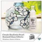 Gallery Glass, White Pearl Stained Glass 2 fl oz Brilliant Smooth Finish Paint, Perfect for Easy to Apply DIY Arts and Crafts, 19715