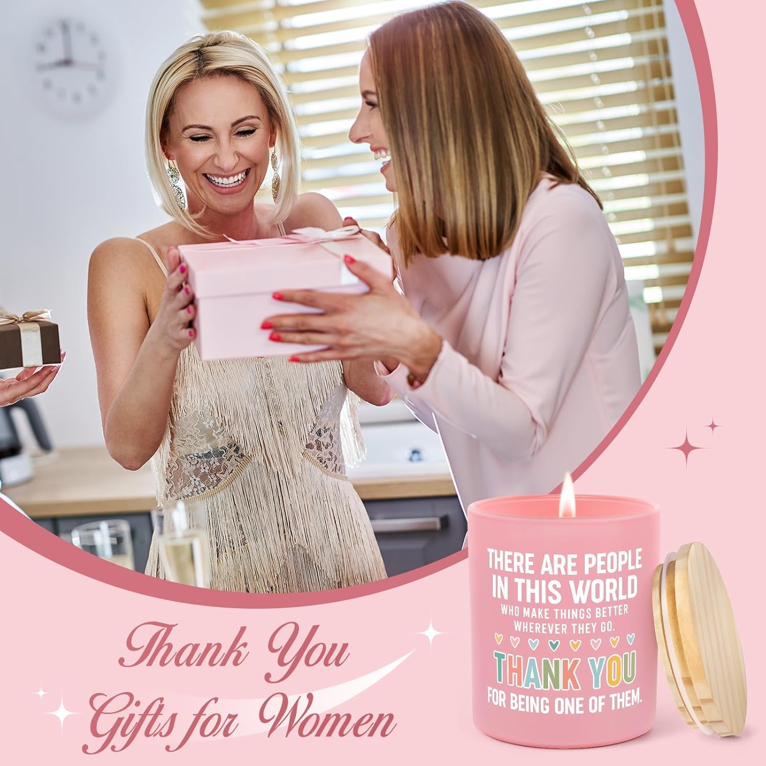 Thank You Gifts For Women - Inspirational Birthday Gifts For Coworkers Friend Teachers Nurses Boss Employees, Appreciation Gift Idea - Handmade Vanilla Lavender Natural Soy Wax Candle 10Oz
