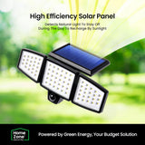 Security 2 Packs Solar Flood Lights Outdoor Motion Sensor 120 Degrees Wide Angle, Waterproof Powered For Garden Yard Pathway, 3500K Warm White 1000 Lumens, Adjustable Triple Head No Wiring