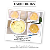Pavilion Gift Company – Always Believe - 8-Ounce Surprise Hidden Message Natural Soy Wax Candle Floral Scented, 1 Count, 4.5 x 4.5 x 2.75-Inches