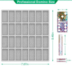 Professional Domino Molds For Resin Casting Jumbo Domino Molds For Resin Casting Double 6 Dominoes Mold, Shiny & No Scratches & Durable,8.86 X 9.25 X 0.39 Inch 230G (New Version