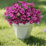 12 Bundles Artificial Flowers For Outdoor, Uv Resistant Faux Mums With Eucalyptus Leaves Fake Plants For Outdoor Planters Greenery Boxwood Porch Patio Decoration