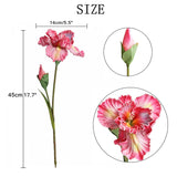 6Pcs Iris Artificial Flowers Fake Flowers For Wedding Bridal Home Arrangements Office Table Centerpieces Decor (Pink)