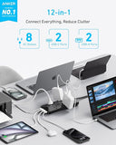 Power Strip Surge Protector 8 Outlets 4 USB Ports 2 USB C 5FT Flat Plug Extension Cord 900J 35W