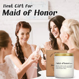 Maid Of Honor Candle, Bridesmaid Candle Gifts, Maid Of Honor Proposal Gifts, Maid Of Honor Gift For Friends Sisters From Bride On Wedding Day, Lavender Scented Candles