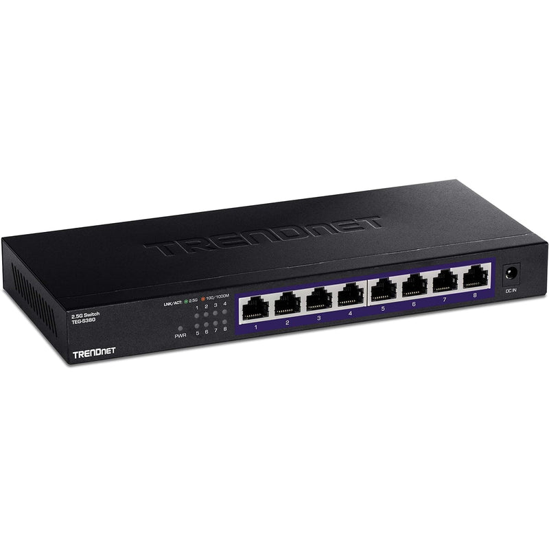 TRENDnet 8-Port Unmanaged 2.5G Switch, 8 x 2.5GBASE-T Ports, 40Gbps Switching