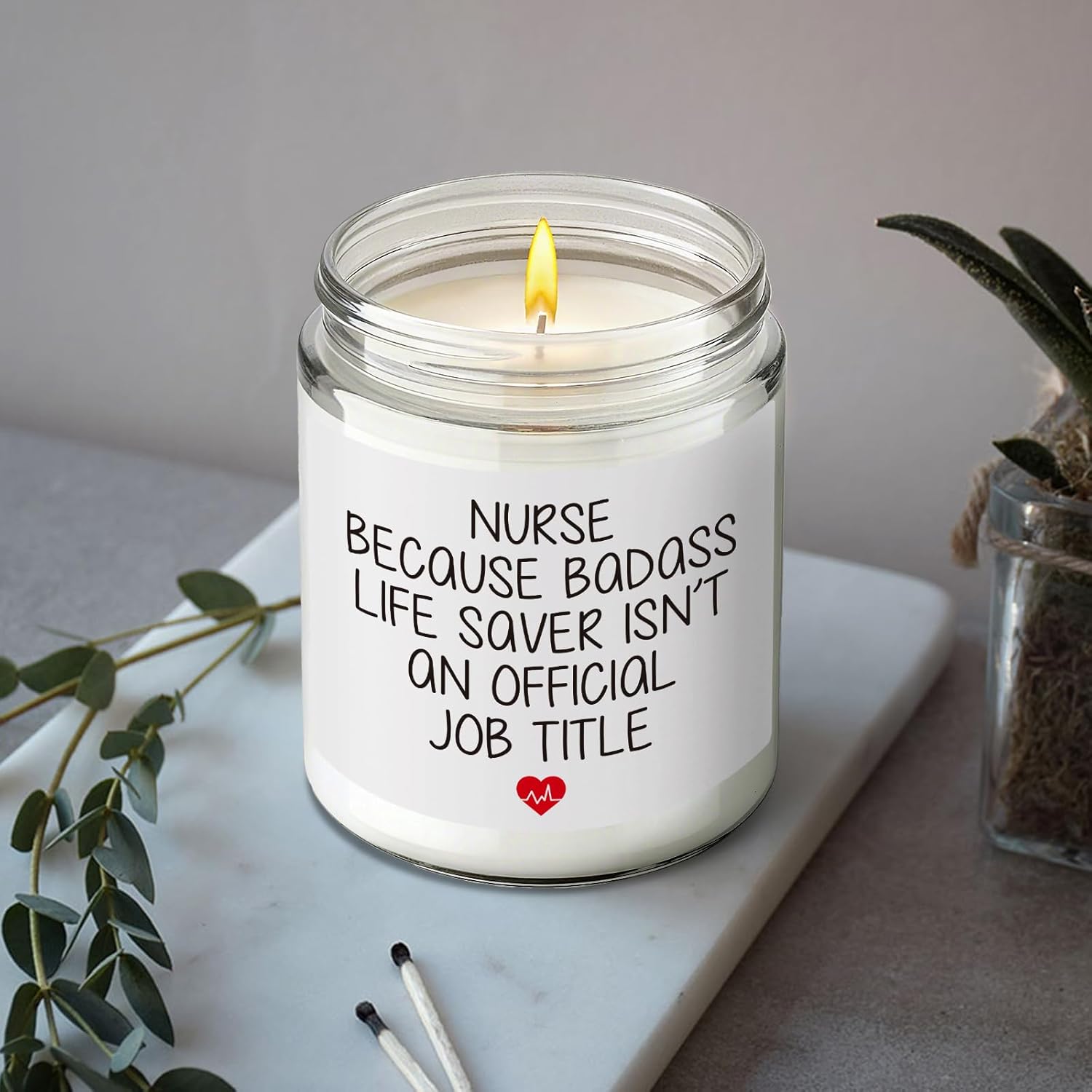 Lavender Scented Candle Gifts For Women Nurse Practitioner, Nurse Because Bad Ss Life, Funny Thanksgiving Christmas Birthday Nurse Week Appreciation Candles Gift For Nursing Graduation-71
