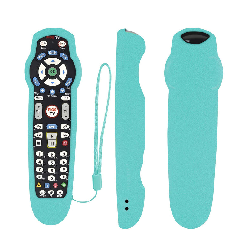 Luminous Blue Protective Silicone Remote Case For Verizon Fios 2-Device-In-1 V