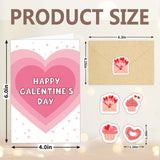 24 Sets Happy Galentines Day Cards For Bestie Sister Friends, Boxed Pink Valentine'S Day Cards For Woman Her, 6 Heart Designs Love Note Card With Envelopes, 4X6 Inch