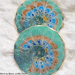 4 Pack Coaster Molds - Diamond Edge Crystal & Round Geode Silicone Molds For Epoxy Resin Casting