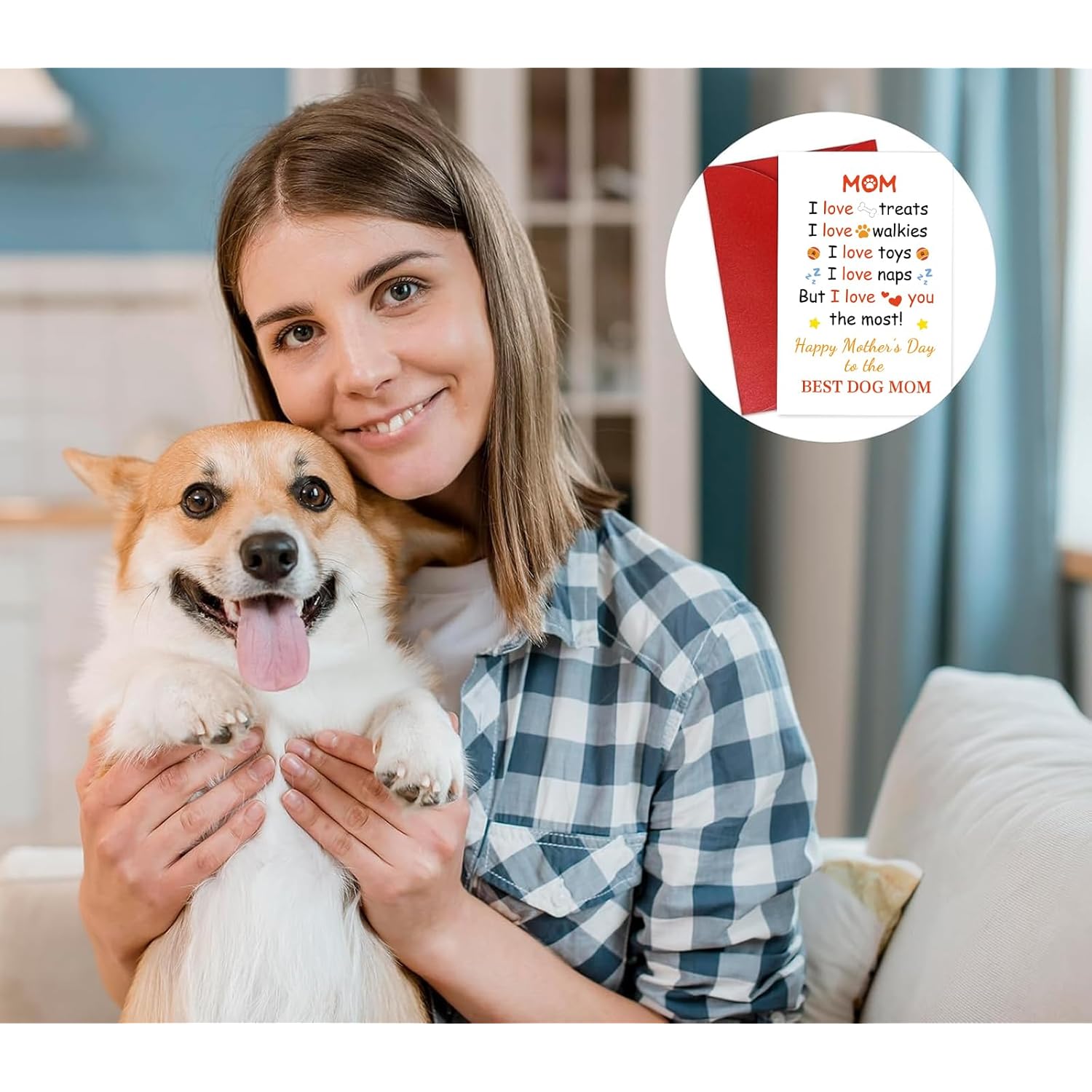 Happy Mother’S Day Card From Dog Puppy Funny Mothers Day Greeting Card For Dog Mom Gifts Cards For Women Her Mother’S Day Gift For Dog Moms