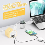 Power Strip with Night Light 20W USB-C Desk Charging Station Yolk Yellow