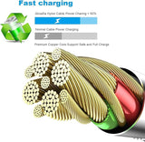 6 Pack Apple MFi Certified Lightning Charging Cables 3FT 6FT 10FT Nylon Braided Fast Charger for iPhone iPad