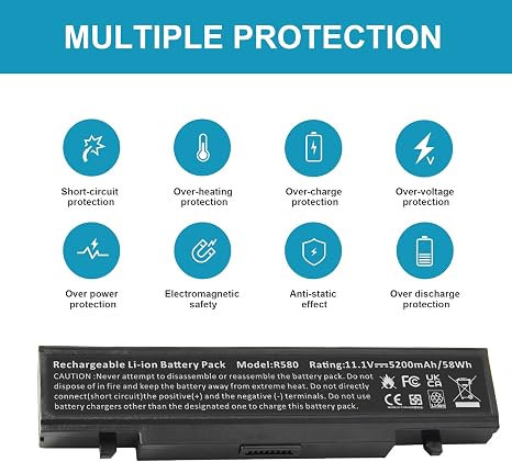Samsung AA-PB9NC6B Laptop Battery Replacement for R420 R430 R530 R580 RV510