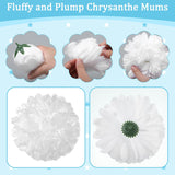 28 Pcs Homecoming Mum Flower Decoration 6.5/4.5 Inches Artificial Fake Silk Chrysanthemums Homecoming Supplies Diy Crafts For Home Back To School Week Party Decorations(White)