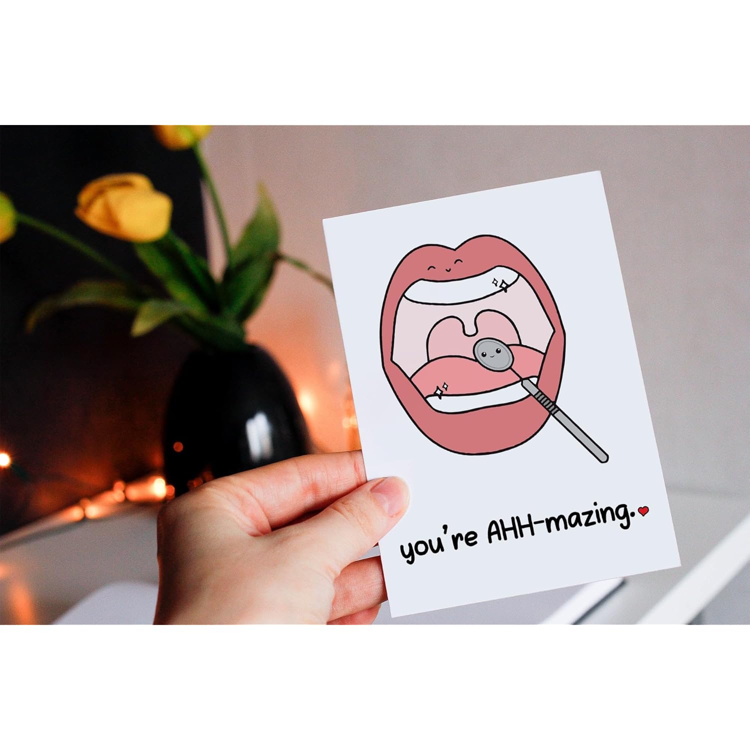 You'Re Ahh-Mazing Card - Dental Hygenist Card - You Are Amazing Card - Cute Medical Card Gift For Doctor-Nurse - Valentine'S Day Card - Teeth And Oral Card - Greeting Card