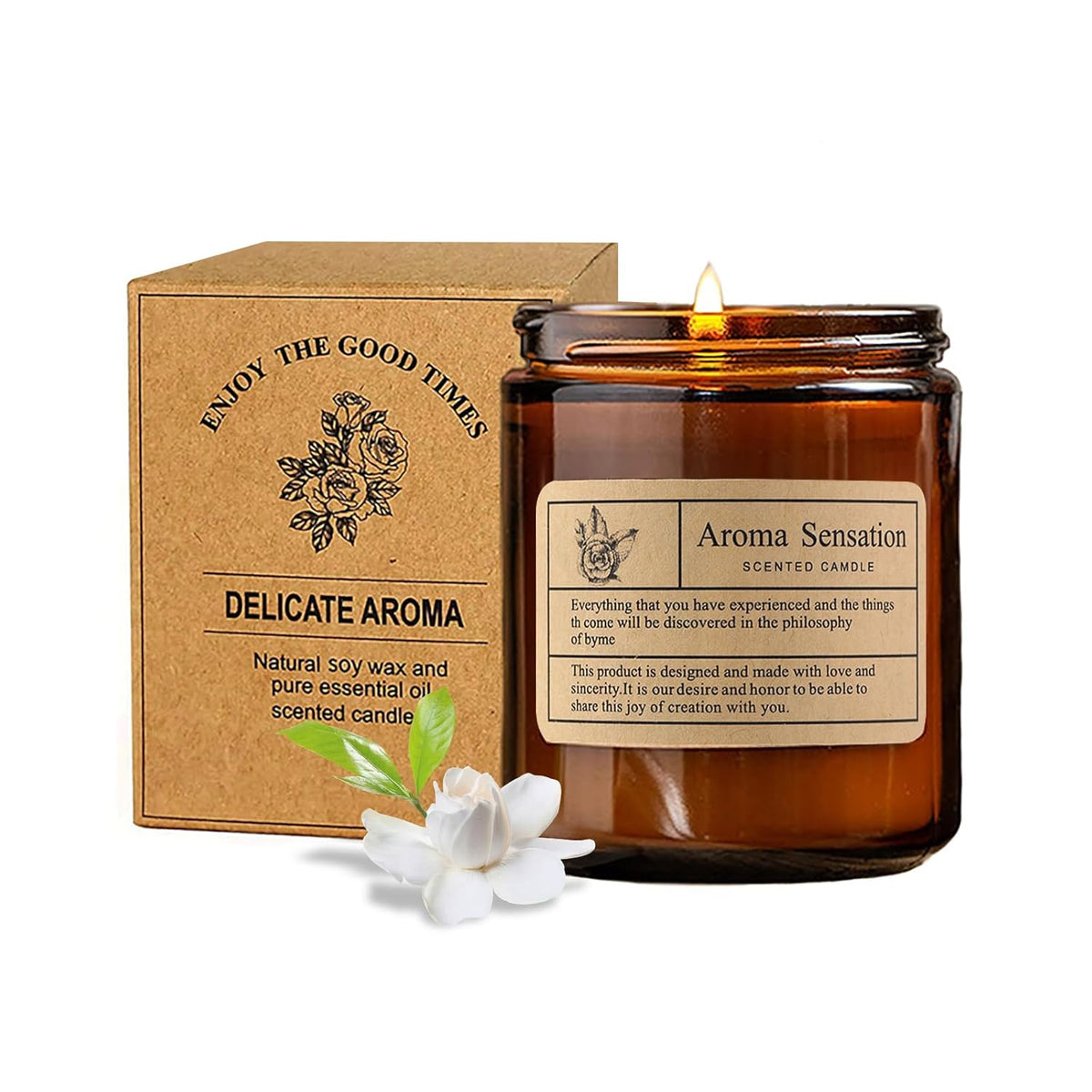 Gardenia Scented Candles,Soy Candle For Home Scented, Long Lasting Candle,Christmas Gift, Candles Gifts For Women And Men